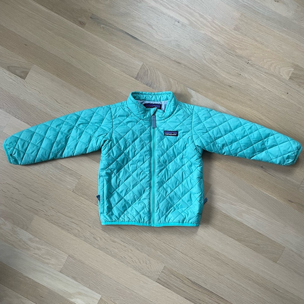 Patagonia Baby Nano Puff Jacket, 3T, light teal, excellent condition